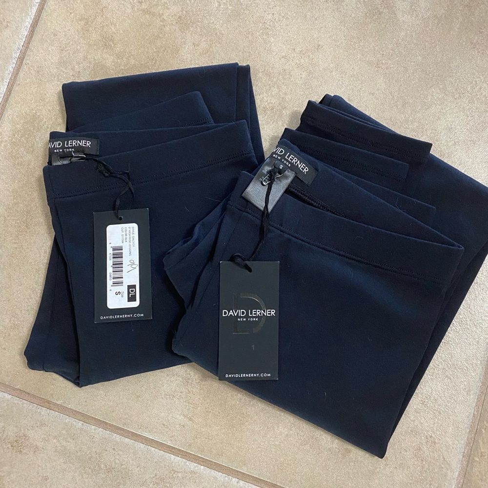 David Lerner black basic 9” rise legging